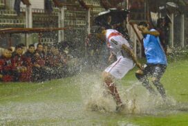 En un partido de -casi- waterpolo, All Boys se trajo un empate de Misiones: 0 a 0 con Guaraní Antonio Franco