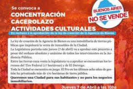 Cacerolazo y marcha contra la “inmobiliaria” de Rodríguez Larreta