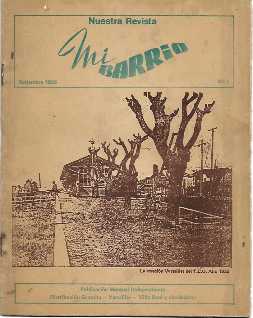 Tapa N° 1 Revista Mi Barrio