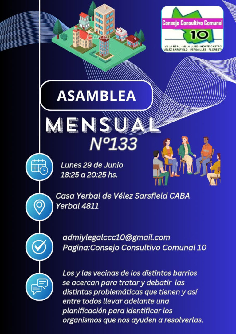 Asamblea CCC 133 junio 2026