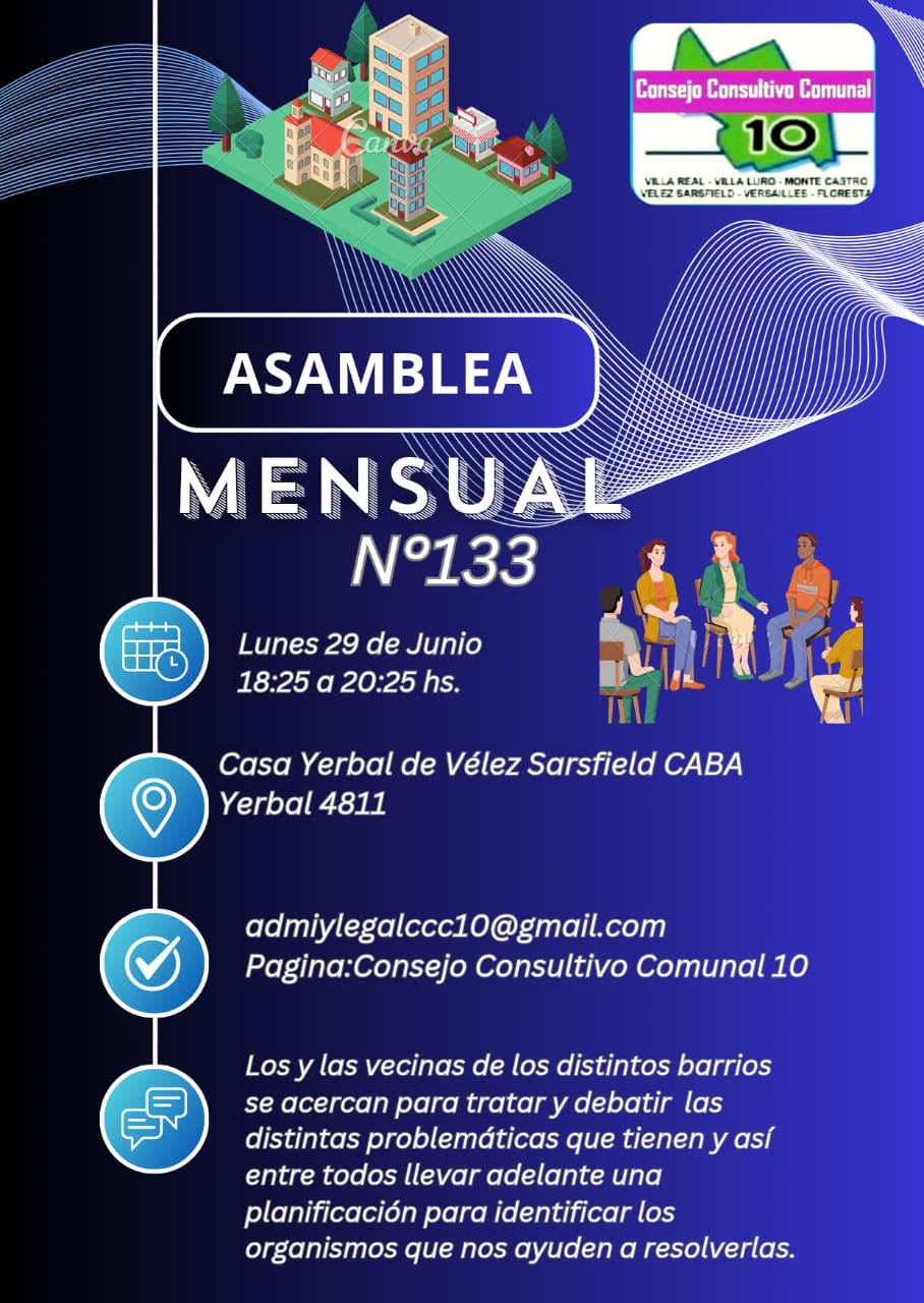 Asamblea CCC 133 junio 2026