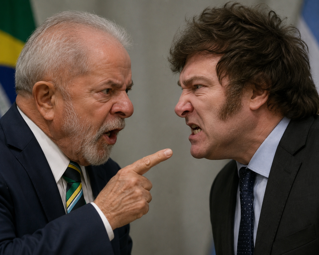 lula y milei enojados
