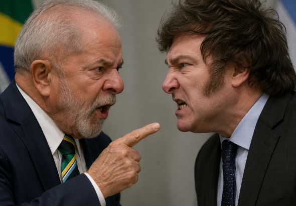 lula y milei enojados