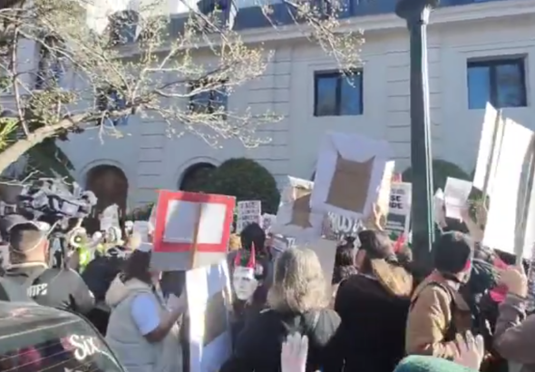 marcha contra peter thiel